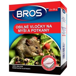 Bros obilné vločky na myši,krysy,potkany 5 x 20 g