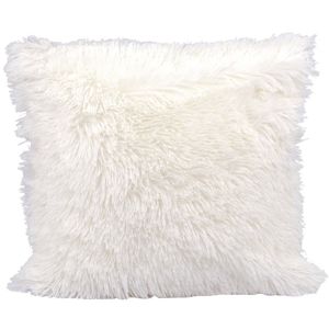 Dekorační polštář 45x45 shaggy bílá