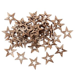 Dřevěná hvězda - natur - sada 50ks svic192153