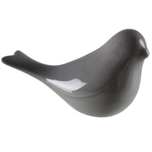 Figurka keramická swallow, v 8 cm, šedá
