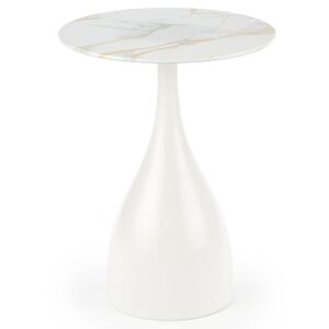 Konferenční stolek Patrizia bílá mramor/bílá
