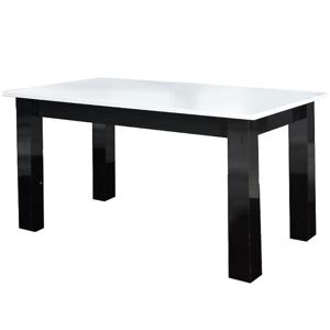 Konferenční stolek T24 bílo-černý / lesklý