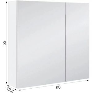 Koupelnová skříňka se zrcadlem Malaga E60 white 521555