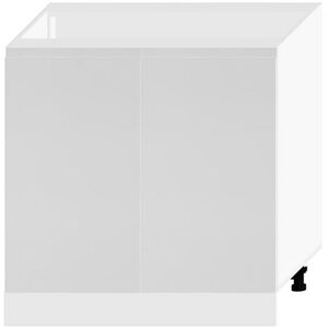 Kuchyňská skříňka Livia D80 světle šedá mat/bílá