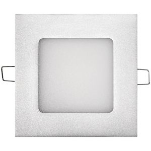 LED panel 120x120, čtvercový vestavný stříbrný, 6W neutrální bílá