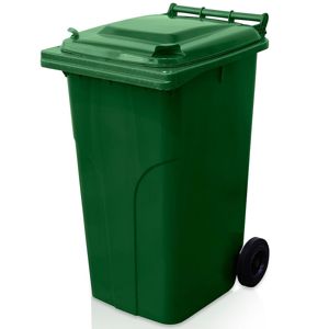 Mobilní plastová popelnice zelená 240