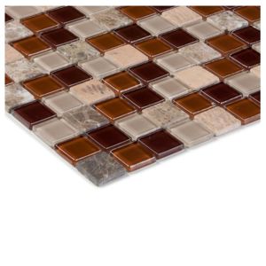 Mozaika galicia marron/yellowstone/glass br mix 70442 30x30x0,4