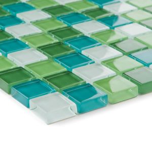 Mozaika zelená bila 29303 30x30x0,8