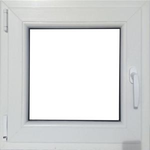 Okno levé 60x60cm/bílé/zlatý dub