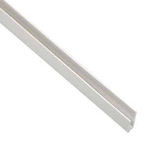 Rohový Profil Samolepící  PVC Bílý Mat 40x15x10x1x1000