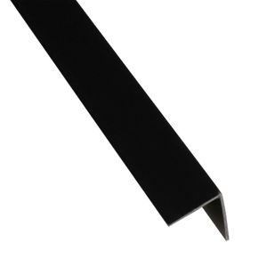 Rohový Profil Samolepící  PVC  Černý Mat 19,5x19,5x1,5x1000