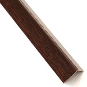 Rohový Profil Samolepící  PVC Tmavé Dřevo 19,5x19,5x1,5x1000