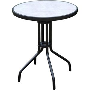 Skleněný stůl, imitace betonu CE-10342S, černá