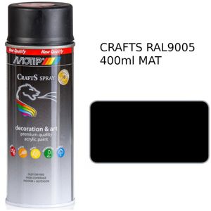 Sprej Crafts černá mat RAL9005 400ml