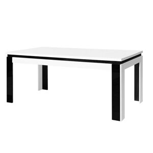 Stůl Linn 06  bílo-černý / lesklý