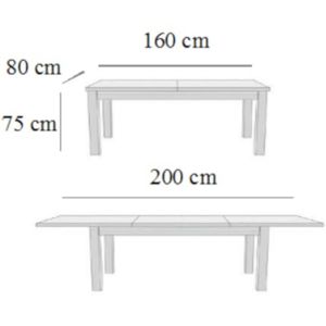 Stůl St28 160x80+40 l