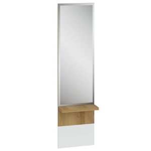 Zrcadlo Gloss 40cm Bílý Lesk/Dub Riviera
